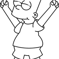 Marvelous Free Printable Simpsons Coloring Pages For Kids Images