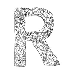 Great Letter Individual Coloring Pages