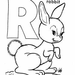 Admirable Letter Coloring Pages Home Preschool Alphabet Printable Easter Rabbit Color Sheets Activity