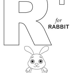 Letter Coloring Pages At Free Printable Alphabet Rabbit Sheets Worksheets Kids Letters Color Preschool
