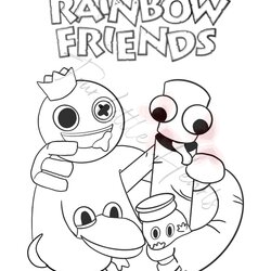 Supreme Rainbow Friends Coloring Pages Printable