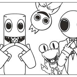 Exceptional Rainbow Friends Printable Coloring Pages