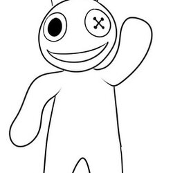 Coloring Pages Rainbow Friends Red