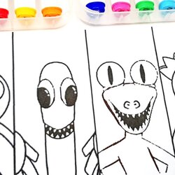 Smashing Rainbow Friends Printable Coloring Pages