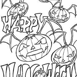 Terrific Halloween Pumpkin Coloring Pages For Kids Printable Fun Print These Scary Central