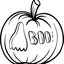 Exceptional Printable Pumpkin Coloring Page For Kids Pages Pumpkins Color Print Square Ghost Preschool