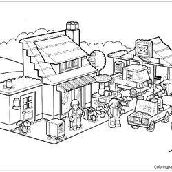 Worthy Lego City Coloring Page Free Printable Pages Kids Color