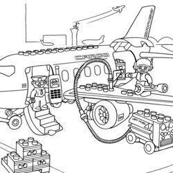 Fine Free Lego City Printable Coloring Pages Download Library Airplane