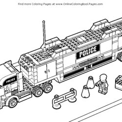 Supreme Lego City Printable Coloring Pages Home Police Truck Car Colouring Vanessa Train Transporter Search