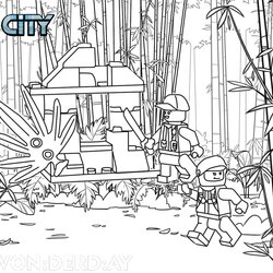 Great Lego City Coloring Pages Free Printable Wonder Day