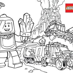 Sterling Lego City Coloring Pages Mining Free Printable Kids Adults