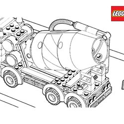 Legit Lego City Coloring Pages Construction Truck Free Printable Kids