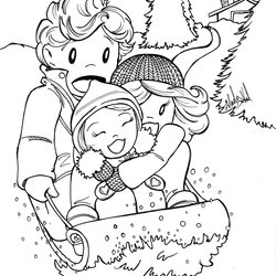 Matchless Winter Season Nature Free Printable Coloring Pages Fun January Color Print Kid Book Drawing Kb