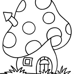 Mushroom Coloring Pages At Free Download Cute