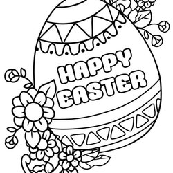 Free Printable Happy Easter Coloring Pages Freebie Finding Mom Egg Adults Kids Decorated Page For