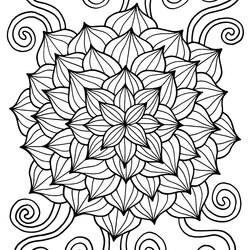Wonderful Free Full Page Printable Coloring Pages Flower Abstract Spring Book Colouring Adults Flowers Color