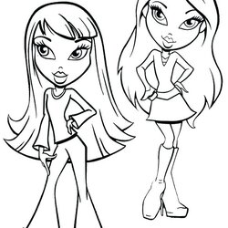 Very Good Doll Drawing At Free Download Coloring Pages Cartoon Dolls Kids Cleo Templates