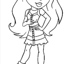 Cool Coloring Pages Printable Color Colouring Kids Para Girls Doll Sheets Cute Print Cheerleader Barbie Book