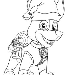 Christmas Coloring Pages Paw Patrol Kids Choose Board