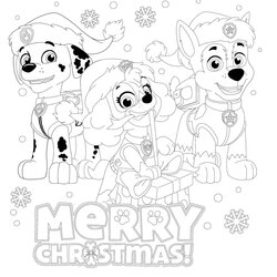 Marvelous Paw Patrol Christmas Coloring Pages Home Sheets Ryder