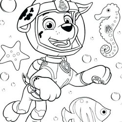 Paw Patrol Christmas Coloring Pages At Free Printable Color