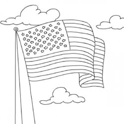 Great Get This Easy Preschool Printable Of Flag Coloring Pages Flags American Kids Waving United States Color