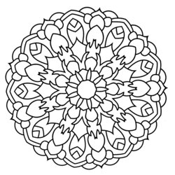 Legit Mandala With Thick Lines Mandalas Kids Coloring Pages For Children