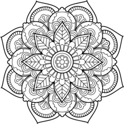 Outstanding Best Mandala Flower Coloring Pages