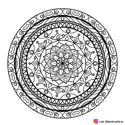 The Highest Standard Mandala Free Coloring Page