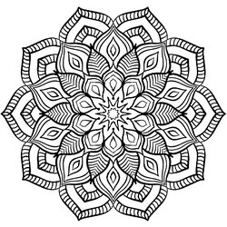 Magnificent Coloring Pictures Mandala Page Big Flower