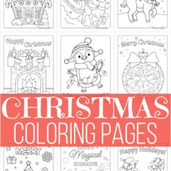 Spiffing Best Christmas Coloring Pages Free Printable Homemade Adults Montage