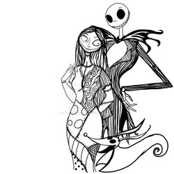 Out Of This World Pix For Jack And Sally Nightmare Before Christmas Coloring Page Sheet Wonder Burton