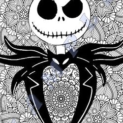 Swell Pages Of Coloring With Jack And Sally Nightmare Before