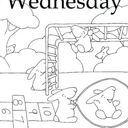 Super Wacky Wednesday Coloring Pages At Free Printable Week Days Color Print Popular