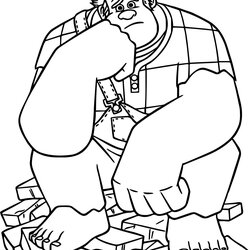 Wonderful Wreck It Ralph Coloring Pages At Free Printable Stay Color Print