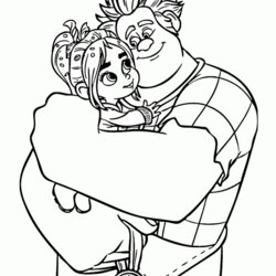 High Quality Top Lovable Wreck It Ralph Coloring Pages For Small Children Disney Printable Kids Cartoon