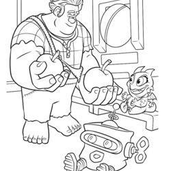 Wreck It Ralph Coloring Pages Best For Kids Friends Printable His Disney Colouring Para Visit Ratings Yet