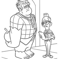 Outstanding Wreck It Ralph Coloring Pages Best For Kids Print Disney Download And Pictures