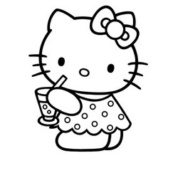 Superior Hello Kitty Coloring Sheets Archives Printable Pages Invitation Birthday Template Party Print