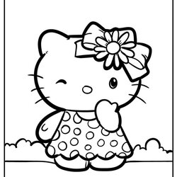 Magnificent Hello Kitty Coloring Pages Free