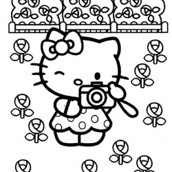 Free Hello Kitty Coloring Pages Home Kids Printable Popular