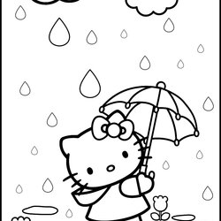 Hello Kitty Coloring Pages Team Colors Colouring Printable Sheets Cute Book Kids Characters Print Simple