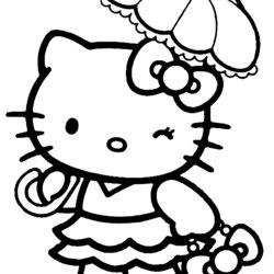 Smashing Hello Kitty Coloring Sheet Page Free Printable Pages