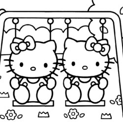 Large Hello Kitty Coloring Pages Download And Print For Free Valentine Cute Girls Kids Cartoon Play Drawing