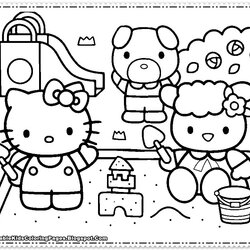 Exceptional Hello Kitty Coloring Pages For Girls Free Printable Kids Cat Large Mermaid Color Print