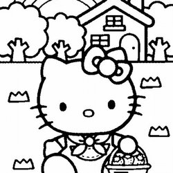 Swell Coloring Pages Hello Kitty Printable Online