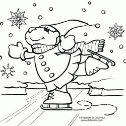 Winter Coloring Pages For Kindergarten Home