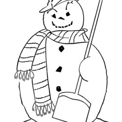 Winter Coloring Pages Kids Preschool Snowman Hat Sheets Seasons Printable Season Children Print Popular
