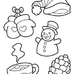 Winter Coloring Pages Free For Kids Disney Picture