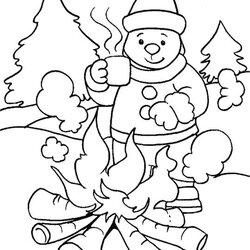 Admirable Printable Winter Coloring Pages Kids Free